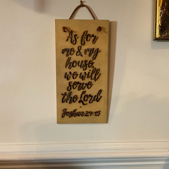 🕊🇺🇸Joshua 24:15 Scripture Verse Hand Burned Ready To Hang Wood Sign! - Picture 5 of 8